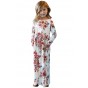 White Floral Maxi Dress for Girls