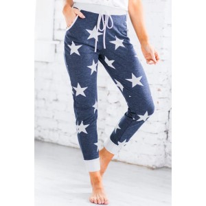 Blue Star Printed Women Joggers