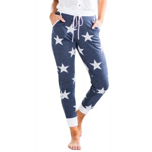 Blue Star Printed Women Joggers